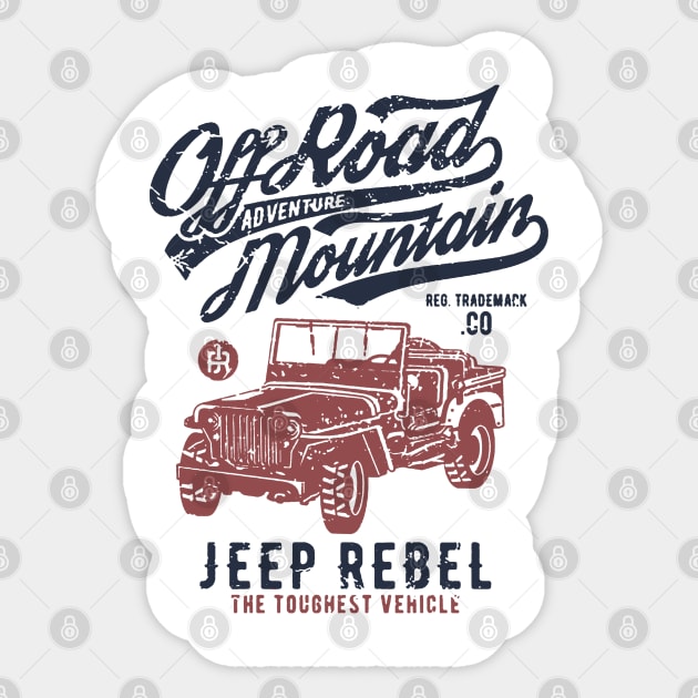 Off Road Mountain Adventure Sticker by JakeRhodes